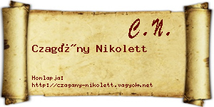 Czagány Nikolett névjegykártya