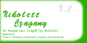 nikolett czagany business card